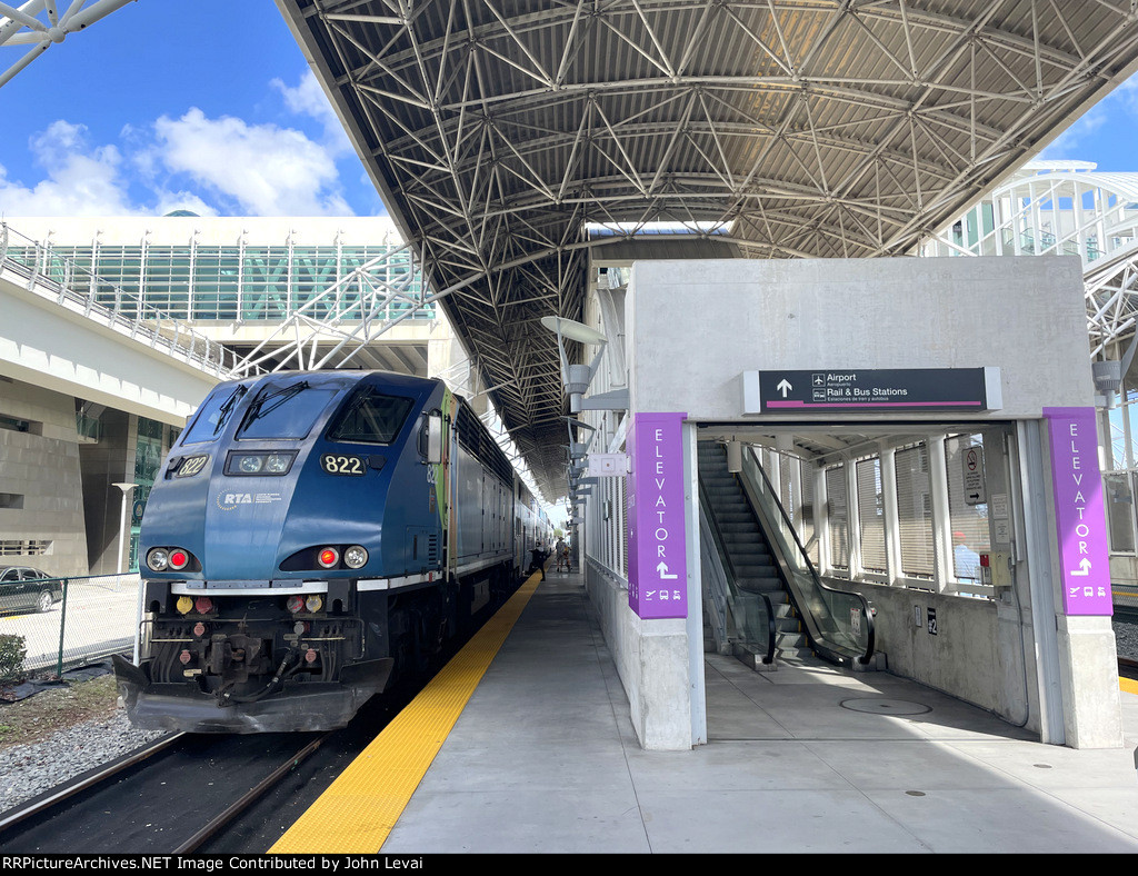 Tri-Rail BL36PH locomotive on a Tri-Rail train at the MIC 